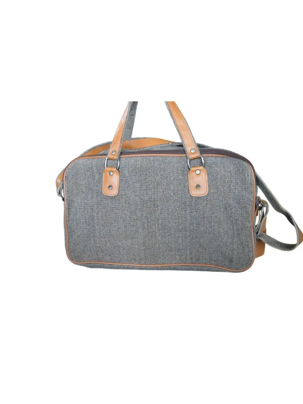 Vintage Pierre Cardin English Tweed Leather Travel Carry On Bag Gentlemancore
